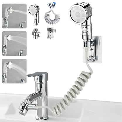 Handbrause-Set mit Teleskopschlauch & Duschkopfhalter