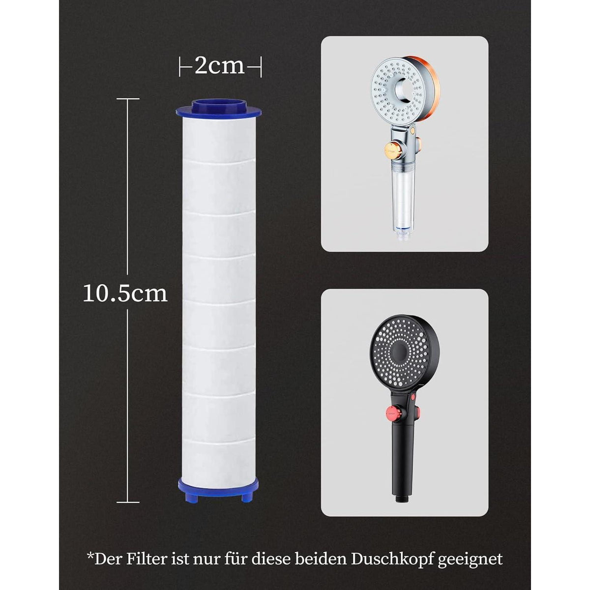 3x Duschkopf Filter für sauberes & gesundes Wasser