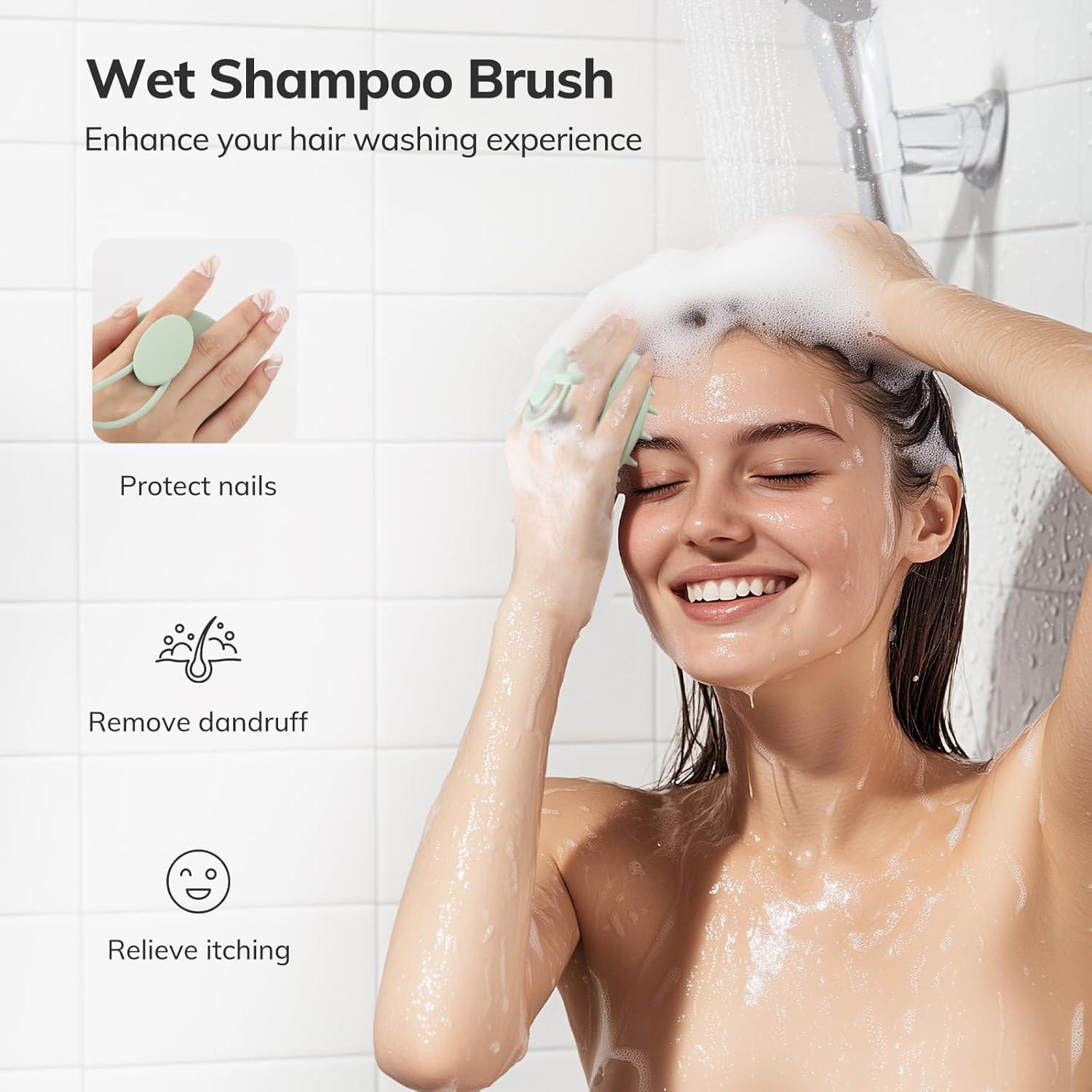 Silikon Kopfmassage Bürste Shampoo Bürste für Peeling und Kopfmassage