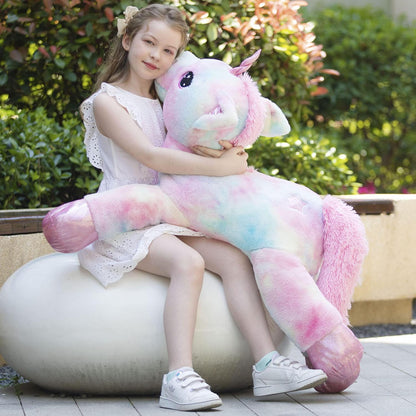 XXL Einhorn Kuscheltier 110cm - Weiches Plüschtier für Kinder