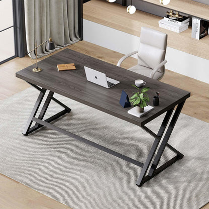 Industrieller Holzarbeitstisch modernes Design flexibler Beinraum
