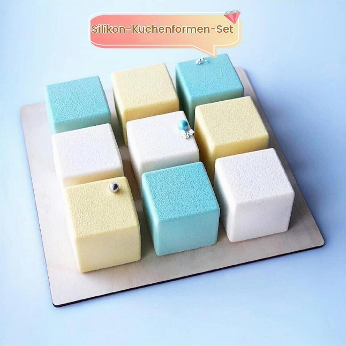5x Quadratische Silikonformen für Harz, Kerzen & Gießharz