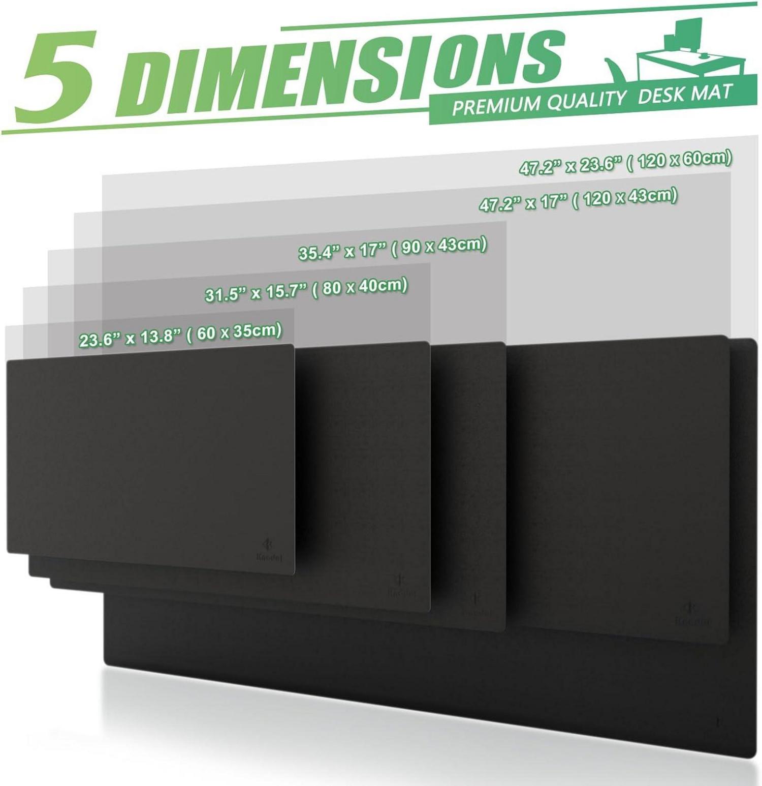 Tischunterlage 120x60cm PVC schwarz wasserdicht doppelseitig