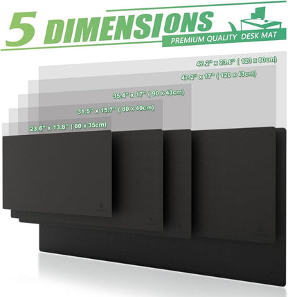 Tischunterlage 120x60cm PVC schwarz wasserdicht doppelseitig