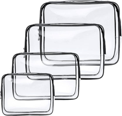 Transparente Kulturtasche 4er Set PVC-Reisetasche TSA-zugelassen