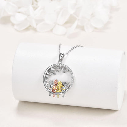 Schwestern Halskette "Always My Sister Forever My Friend" 925 Sterling Silber