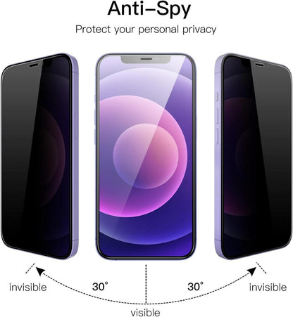 JETech Sichtschutz Full Screen Schutzglas Folie iPhone 12