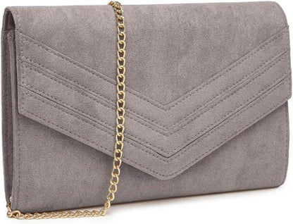 Damen Clutch Envelope Abendtasche Elegant Kettentasche Mode