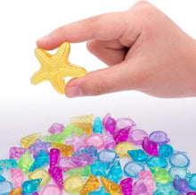 NLR Bunte Acryl Muschel Seestern Meerestiere Edelsteine 500g