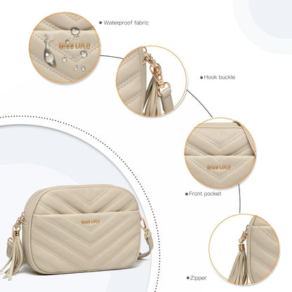 Damen Umhängetasche Crossbody Bag Goldene Hardware Medium