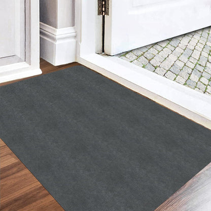 DFIONC Fußmatte innen 90x200cm waschbar Dunkelgrau