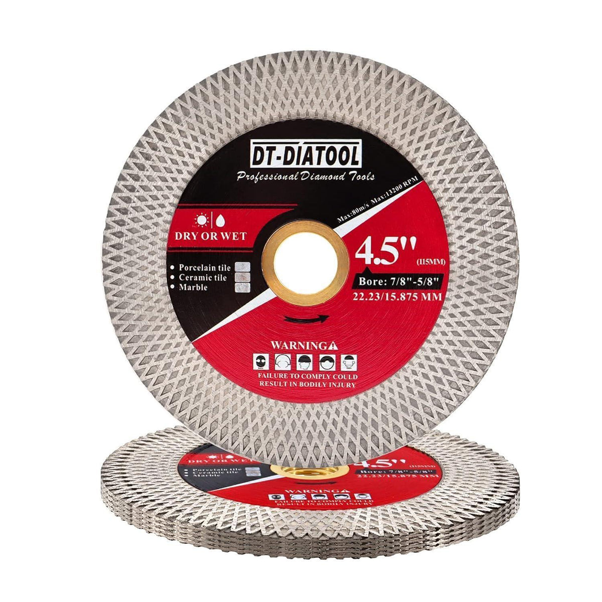 Diamant-Trennscheibe 115mm für Fliesen & Marmor, 5er-Set