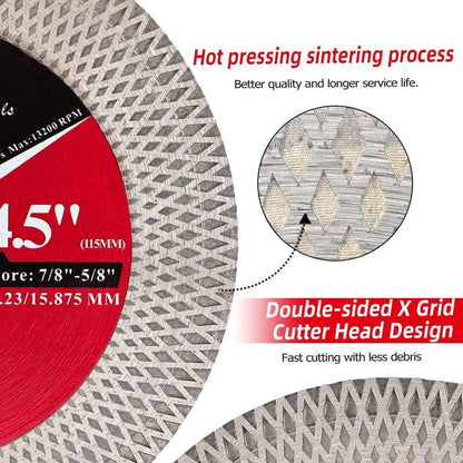 Diamant-Trennscheibe 115mm für Fliesen & Marmor, 5er-Set