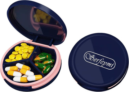 Tablettenbox 3 Fächer Wasserdichte Pillendose für Reise & täglichen