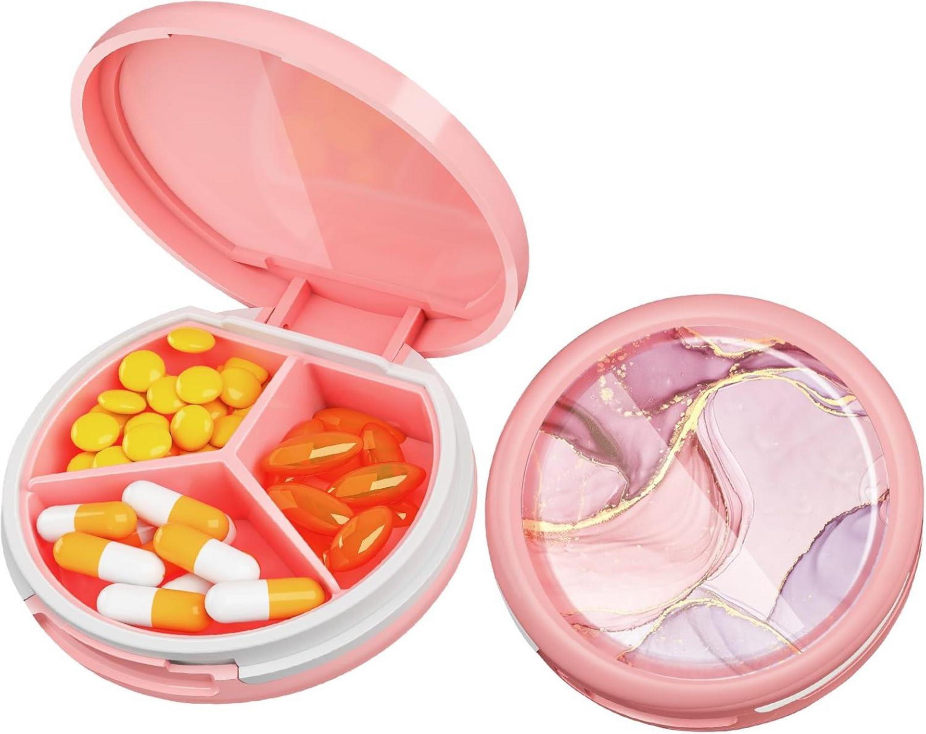 Serfeymi Tablettenbox 3 Fächer Pillendose Wasserdicht Pillenbox