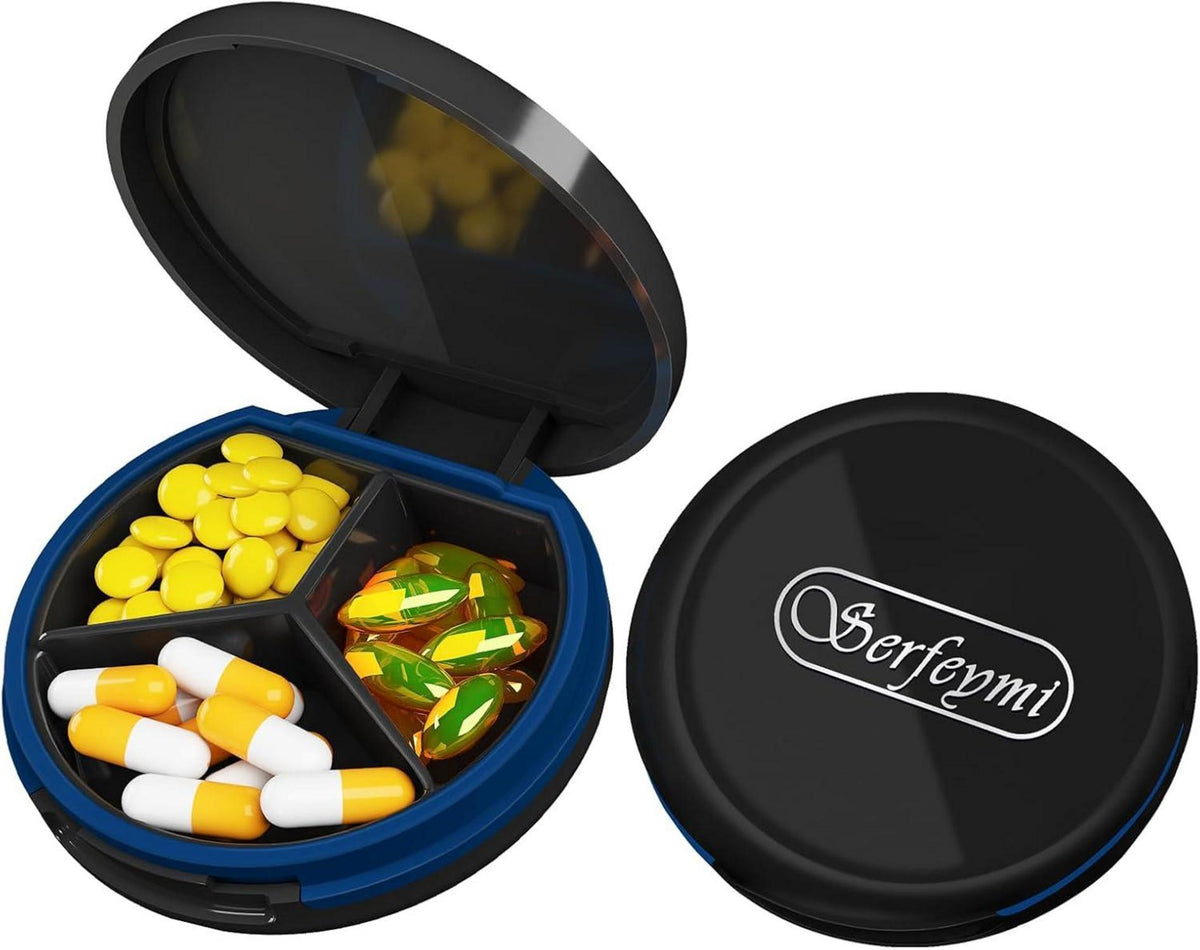 Tablettenbox mit 3 Fächern für Medikamente & Vitamine