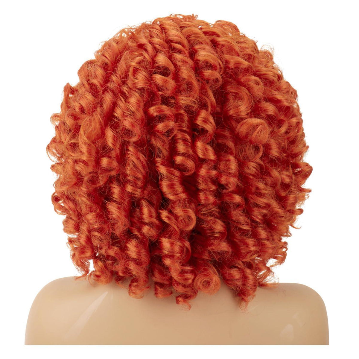 Lockige Afro Perücke Damen mit Pony – Orange Bob Perücke