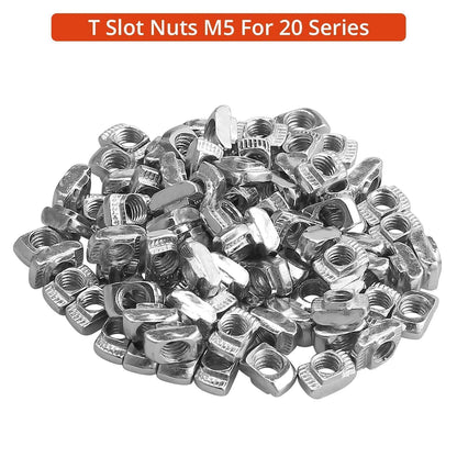Nutensteine M5 für 20er Aluminiumprofile, verzinkt, 100 Stück