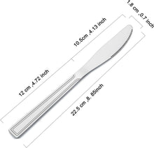 16-teiliges Buttermesser Set aus Edelstahl mit Wellenschliff