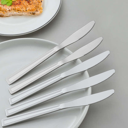 16-teiliges Buttermesser Set Edelstahl Wellenschliff Spülmaschinenfest