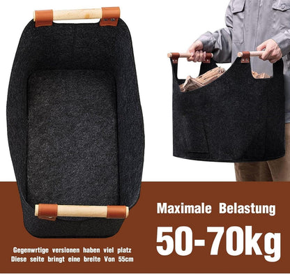 XXL Filzkorb für Kaminholz und