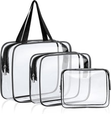 Transparente Kulturtasche 3er Set PVC-Reise-Waschtaschen