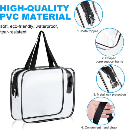Transparente Kulturtasche 3er Set PVC-Reise-Waschtaschen