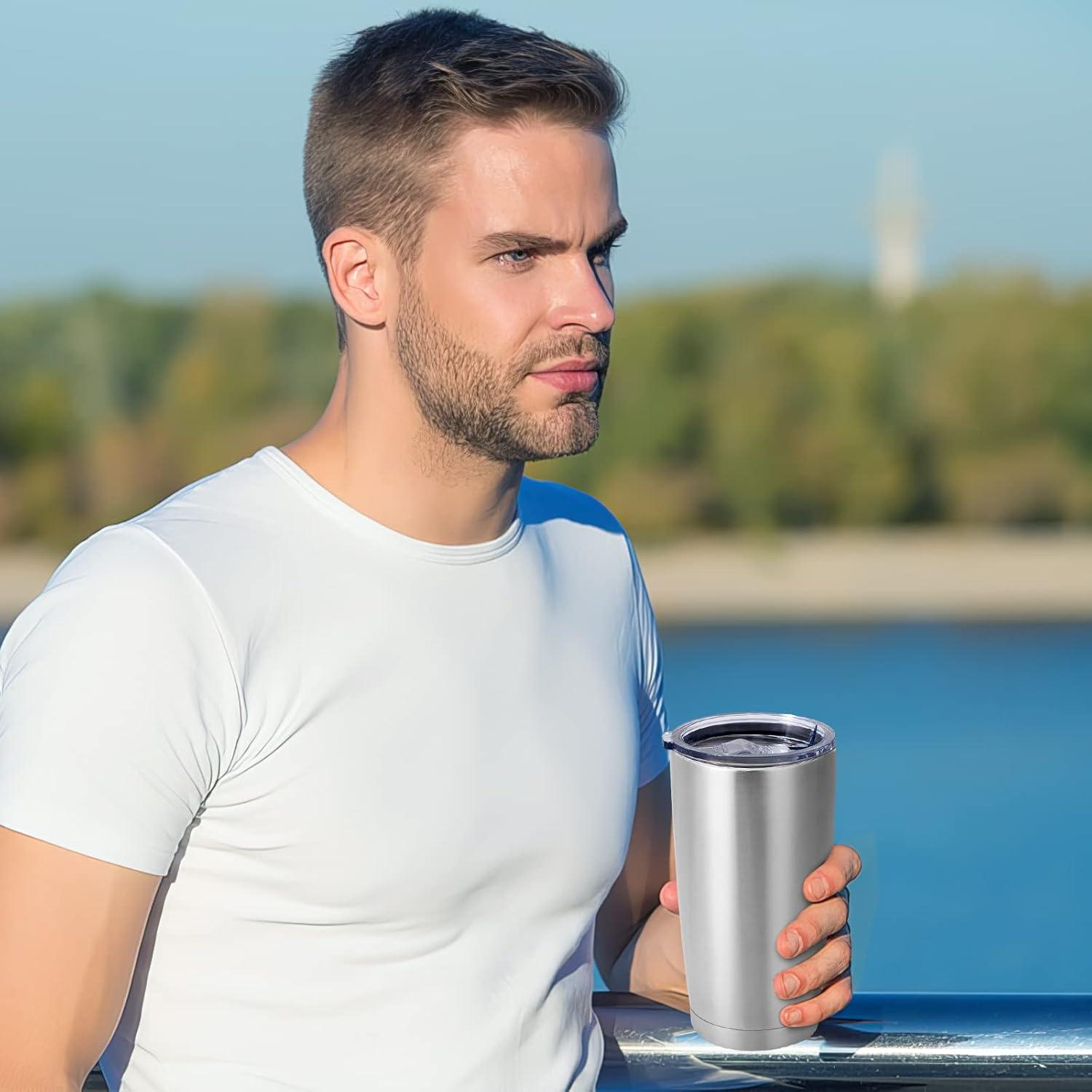 Livole Thermobecher 20oz 600ml mit Strohhalm und Deckel