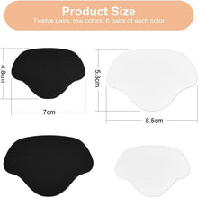 Sneaker Fersen Reparatur Patches, 12 Paar, Schwarz & Weiß
