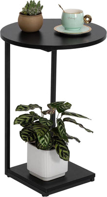 Beistelltisch Runder Couchtisch 40x40x60cm Schwarz