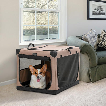 Faltbare Hundebox mit 3 Türen – Komfortabel & Sicher für Reisen