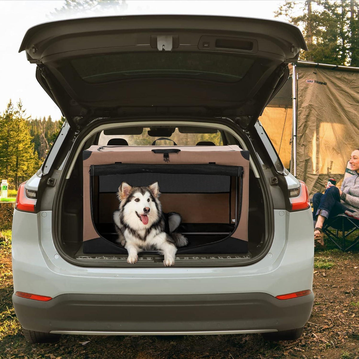 Faltbare Hundebox mit Stoffbezug – Sicher & Komfortabel für Reisen