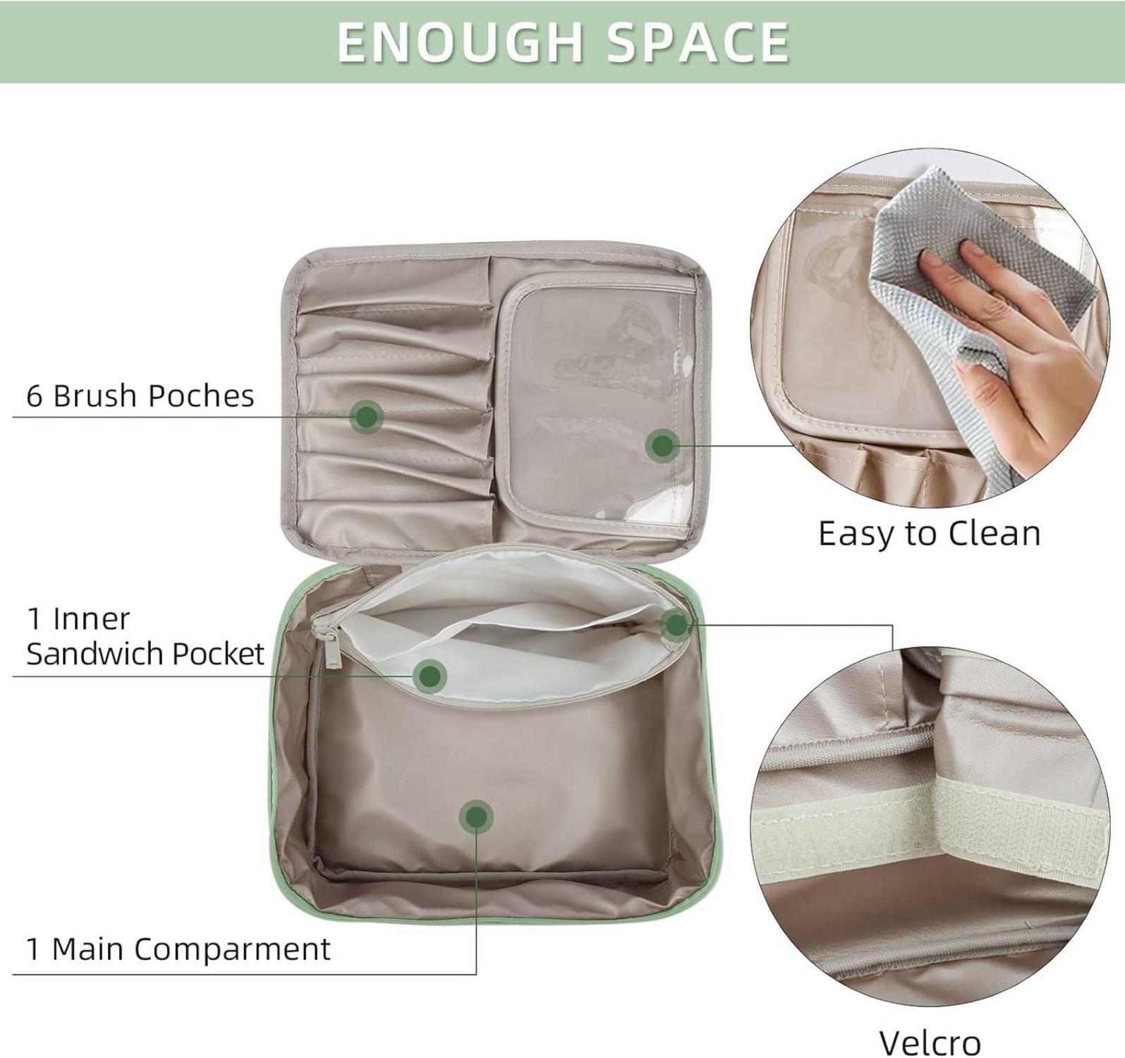 2er Set wasserdichte Kosmetiktasche Grün für Damen und Mädchen