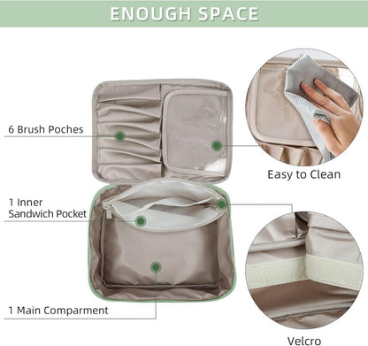2er Set wasserdichte Kosmetiktasche Grün für Damen und Mädchen