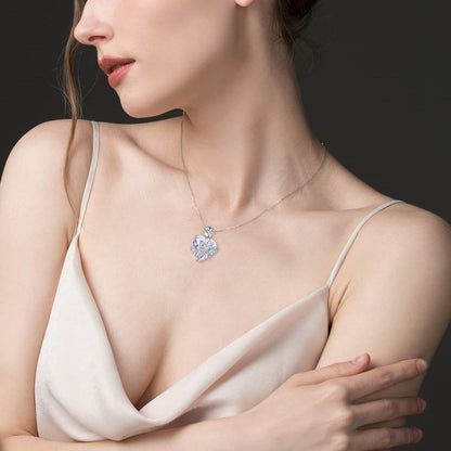 Herz Geburtsstein Kette Damen 925 Sterling Silber