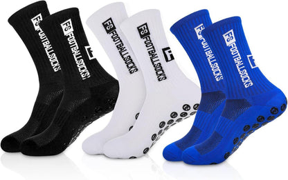 Sportsocken Fußball Herren 3er Pack Anti-Rutsch Grip 38-46