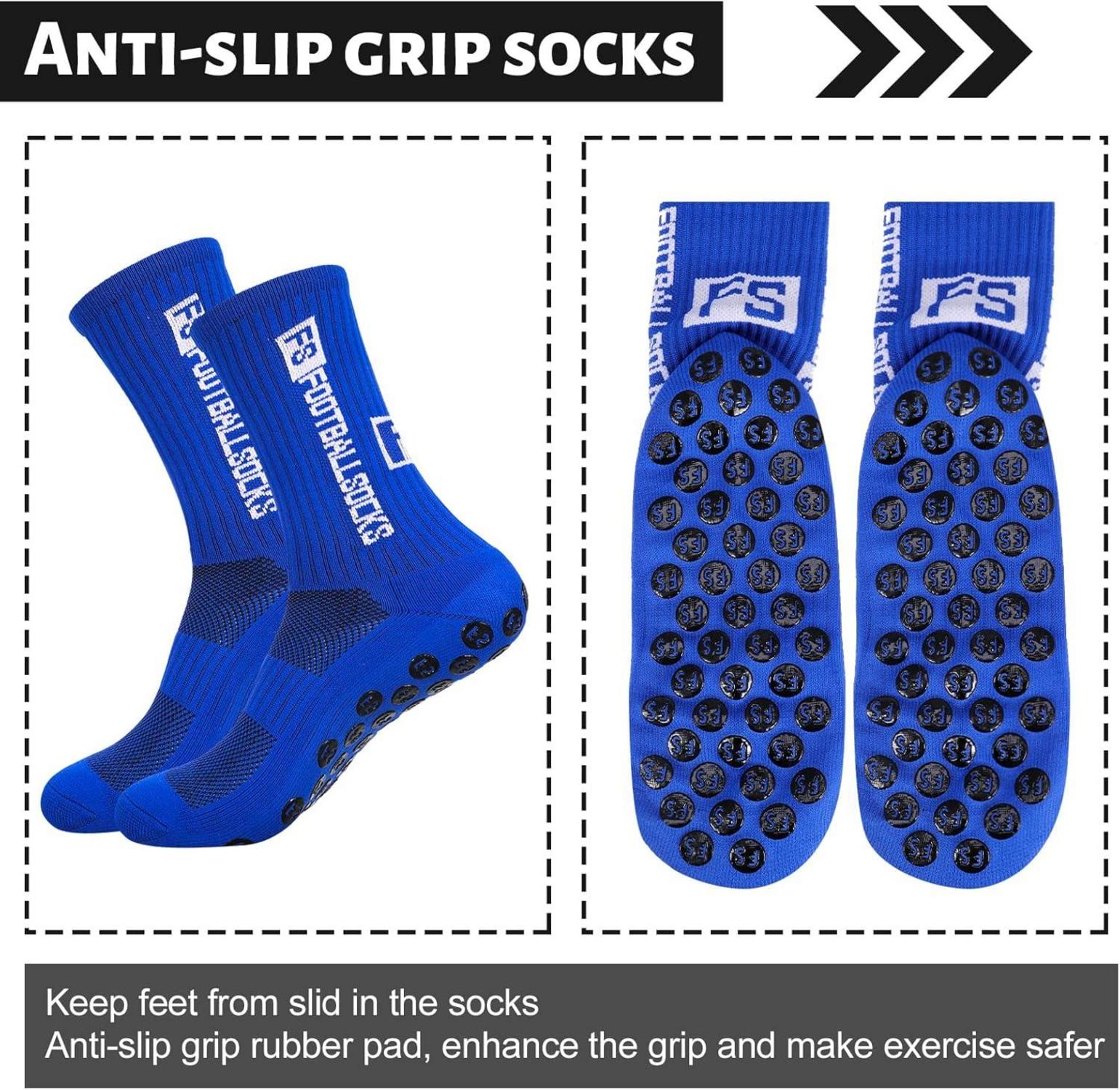 Sportsocken Fußball Herren 3er Pack Anti-Rutsch Grip 38-46