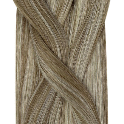 Hellbraune Microring Haarverlängerung – Echthaar, 50cm