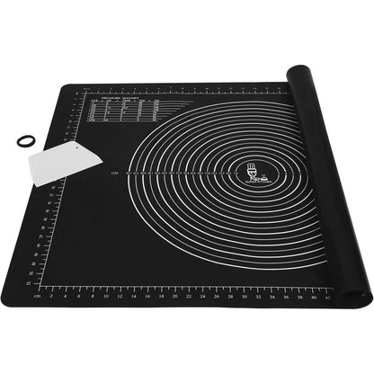 Große rutschfeste Silikon-Backmatte 80x60cm mit Teigschneider