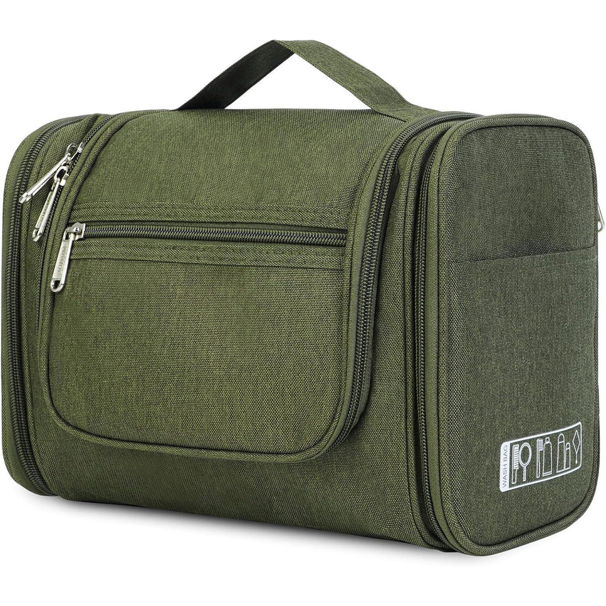 Große Kulturtasche zum Aufhängen, dunkelgrün