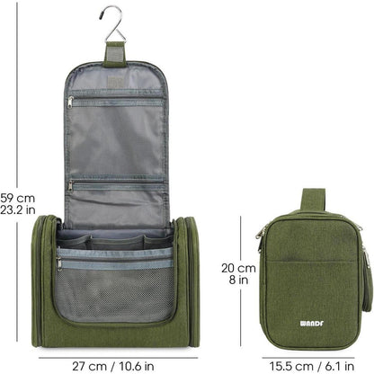 Große Kulturtasche zum Aufhängen, dunkelgrün