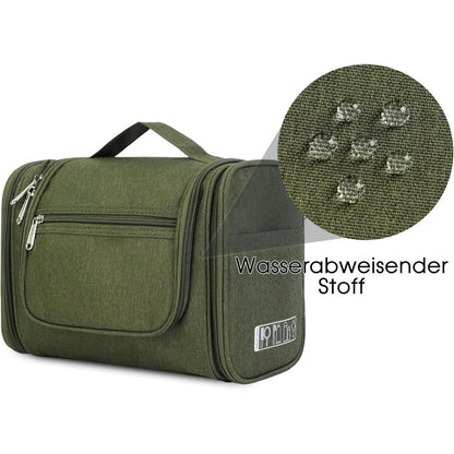 Große Kulturtasche zum Aufhängen, dunkelgrün