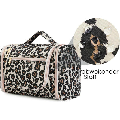 Große Kulturtasche zum Aufhängen, Rosa Leopard