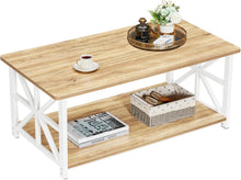 Couchtisch mit Stauraum 100cm Runde Ecke Holz Metall Eiche