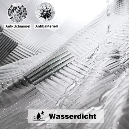 Transparenter Wasserdichter Duschvorhang mit 3D Muster 180x200 EVA