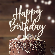 Cake Topper Happy Birthday aus Holz Kuchendeko Geburtstag 15x 20cm