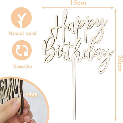 Holz Cake Topper Happy Birthday Kuchendeko Geburtstag