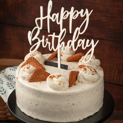 Cake Topper Happy Birthday aus Holz Kuchendeko Geburtstag Größe