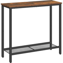 HOOBRO Schmaler Konsolentisch mit Ablageregalen 75x24x75cm