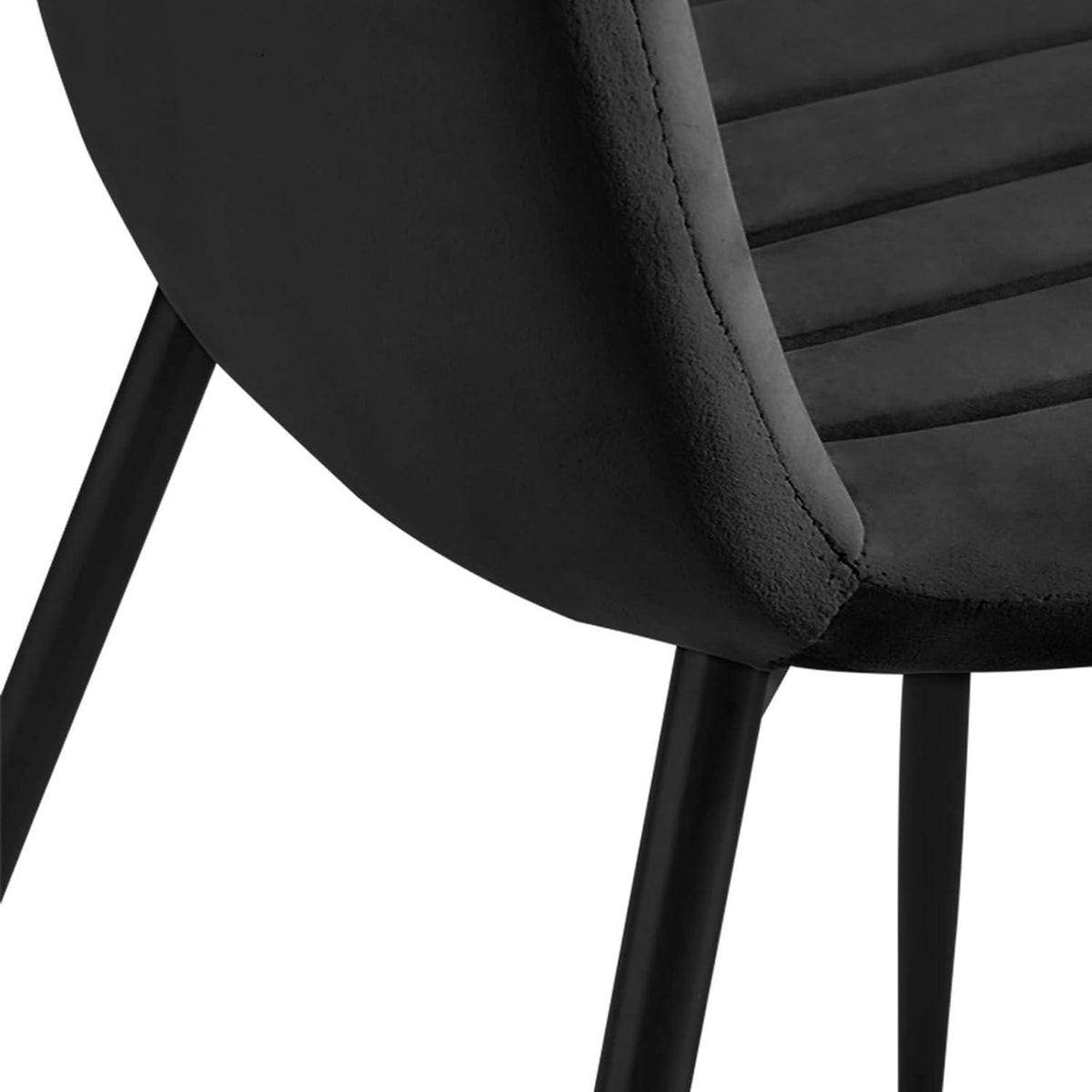 Esstisch Set 140x80cm mit 4 Samtstühlen Braun
